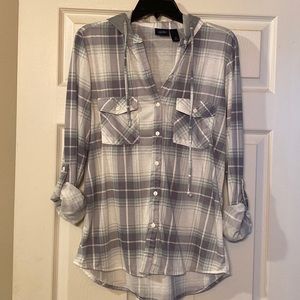 DAYTRIP HOODED FLANNEL SIZE M